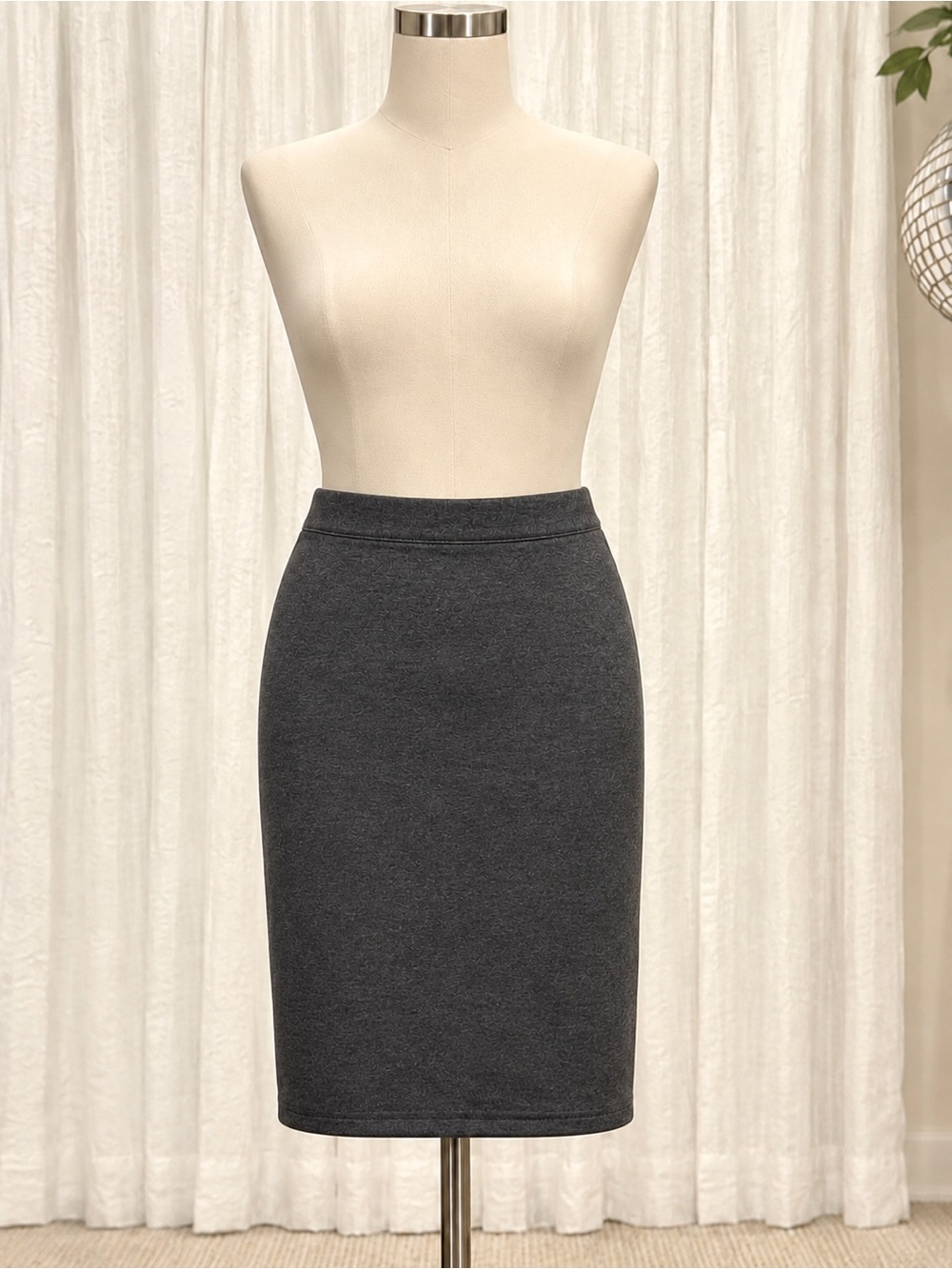 Old Navy Dark Heathered Gray Pencil Skirt